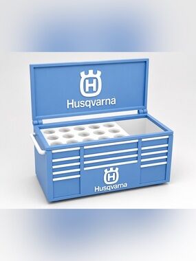 Husqvarna Mini Toolbox Pen And Trinket Holder Desk Top Organizer